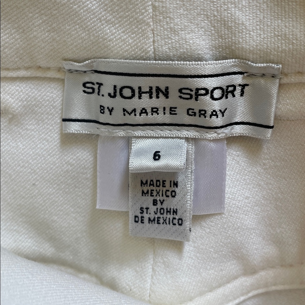 St. John Sport by Marie Gray White Cream Pants size 6 - Picture 4 of 13